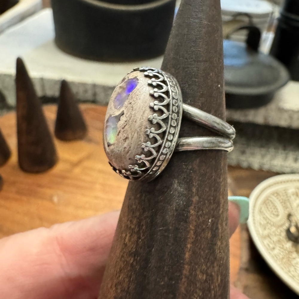 Cantera opal and Sterling silver ring size 5.5 - Picture 3 of 6